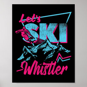 Affiche Vêtements de ski vintage 80s 90s - Retro Whistler