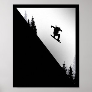 Affiche Vêtements de snowboard - Snowboard Snowboarder Sno