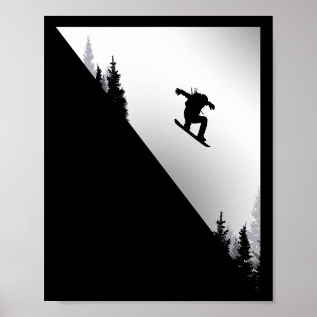 Affiche Vêtements de snowboard - Snowboard Snowboarder Sno (Devant)