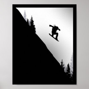 Affiche Vêtements de snowboard - Snowboard Snowboarder Sno