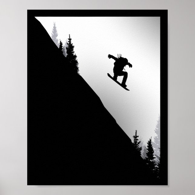 Affiche Vêtements de snowboard - Snowboard Snowboarder Sno (Devant)