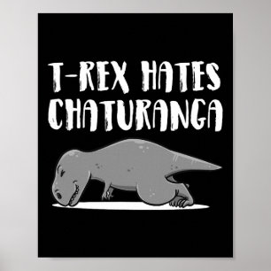 Affiche Vêtements de yoga de T-rex de dinosaure drôles Cad