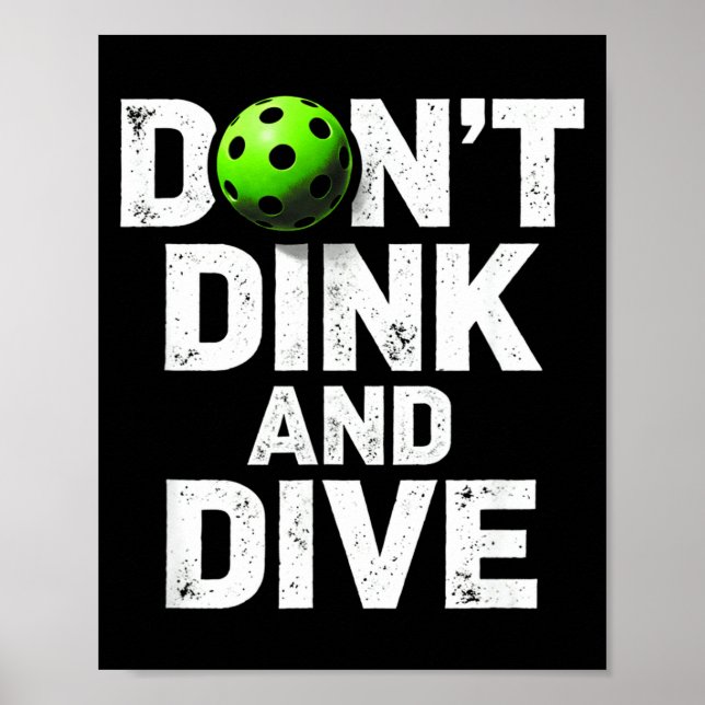 Affiche Vêtements d'équipe de pickleball drôles sans dink  (Devant)