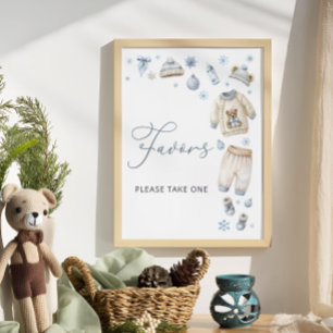 Affiche Vêtements d'hiver à l'extérieur du froid Baby show