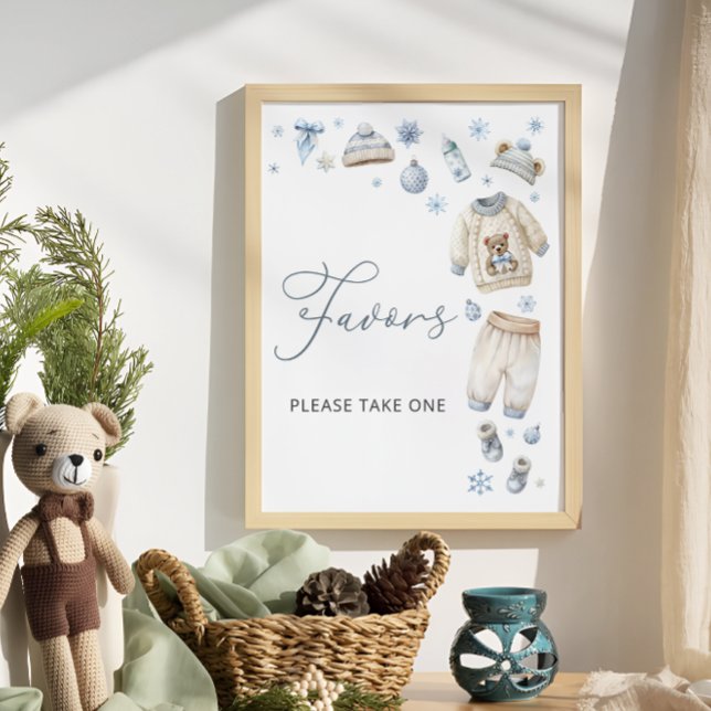 Affiche Vêtements d'hiver à l'extérieur du froid Baby show (Créateur téléchargé)
