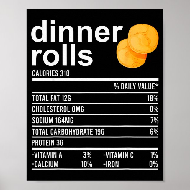 Affiche Vêtements drôles de faits nutritionnels de petits  (Devant)