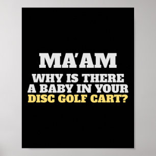 Affiche Vêtements drôles de golf à disque Madame Pourquoi
