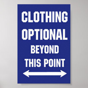 Affiche Vêtements facultatifs