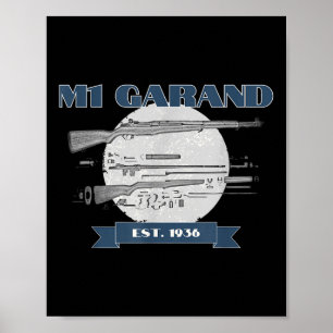Affiche Vêtements M1 Garand - Uni-adultes, Noir,