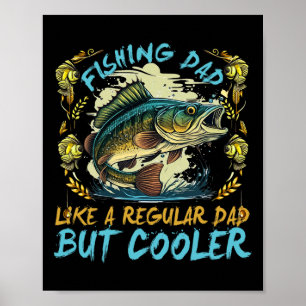 Affiche Vêtements Mens Pêcher Papa Comme Un Papa Régulier