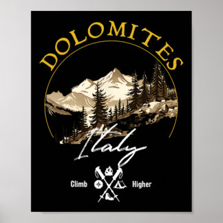 Affiche Vêtements Rétro Vintage Dolomites - Souvenir Dolom