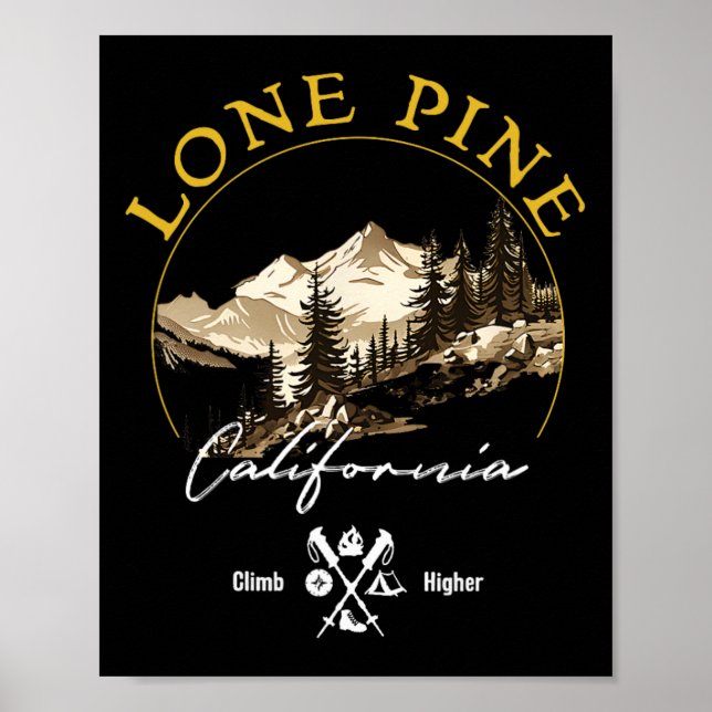 Affiche Vêtements Rétro Vintage Lone Pine - Souvenir Lone  (Devant)