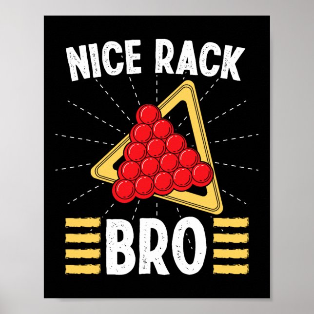 Affiche Vêtements Snooker Pour Adulte Nice Rack Bro Pool B (Devant)