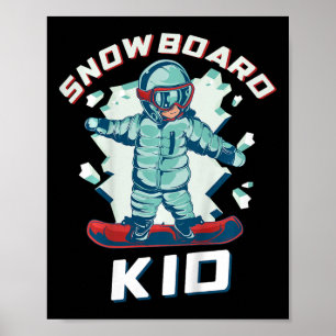 Affiche Vêtements Snowboard Enfants Uni 2t Carton noir Sno