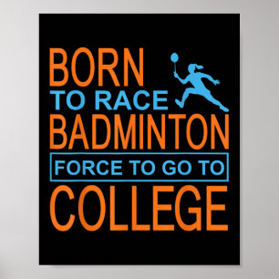 Affiche Vêtements universitaires de badminton Shuttle