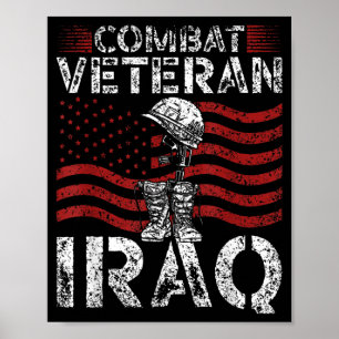 Affiche Vétéran de combat Déploiement en Irak Jour des vét