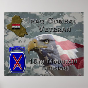 Affiche Vétéran de la 10e division de montagne en Irak
