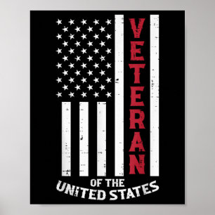Affiche Vétéran Des États-Unis Flag Memorial Day
