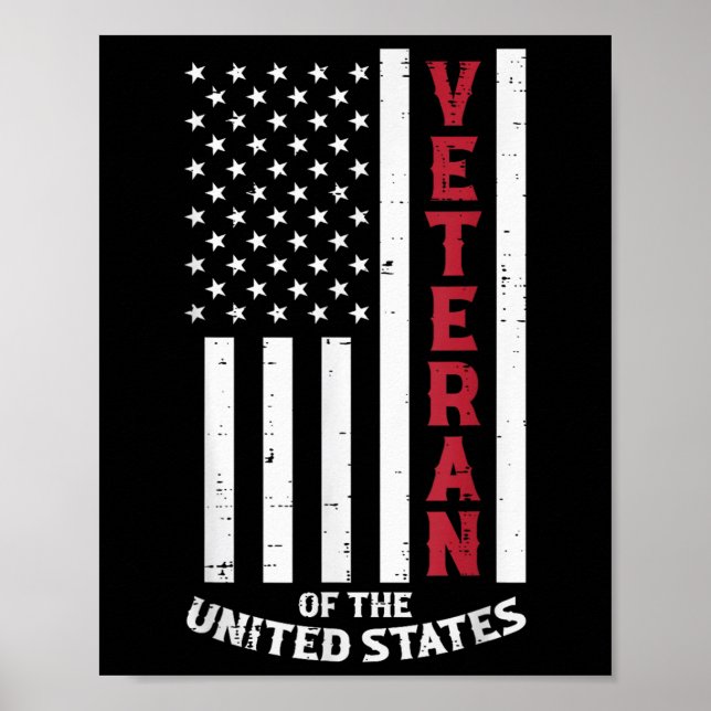 Affiche Vétéran Des États-Unis Flag Memorial Day (Devant)