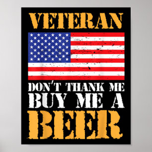 Affiche Vétéran Dont Merci Acheter Me Beer Memorial Vétéra