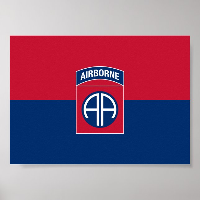 Affiche Vétéran militaire du drapeau de la 82e division aé (Devant)