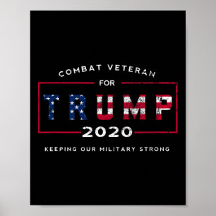 Affiche Vétéran Pour Trump 2020&# ; - Garder Notre Force M