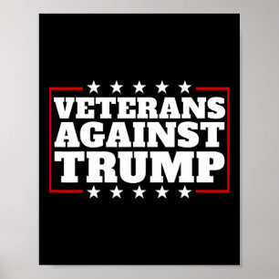 Affiche Vétérans contre Trump Anti-trump Vétérans contre