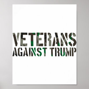 Affiche Vétérans contre Trump Anti-trump Vétérans contre