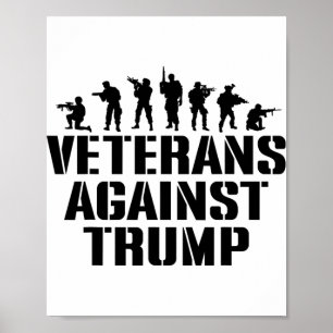 Affiche Vétérans contre Trump Anti-trump Vétérans contre