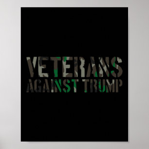 Affiche Vétérans contre Trump Anti-trump Vétérans contre