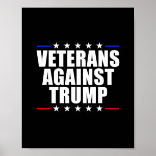 Affiche Vétérans contre Trump Anti-trump Vétérans contre