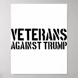 Affiche Vétérans contre Trump Anti-trump Vétérans contre