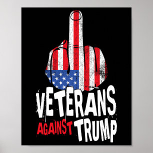 Affiche Vétérans contre Trump Vétérans militaires anti-Tru