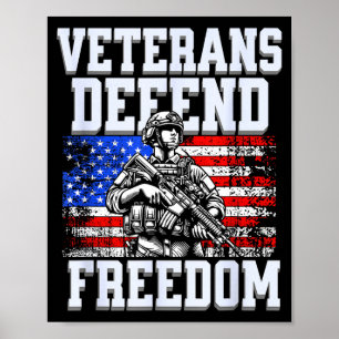 Affiche Vétérans défendent la liberté patriote de l'armée