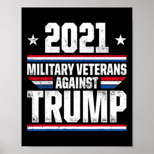Affiche Vétérans Militaires Contre Trump Violent L'électio