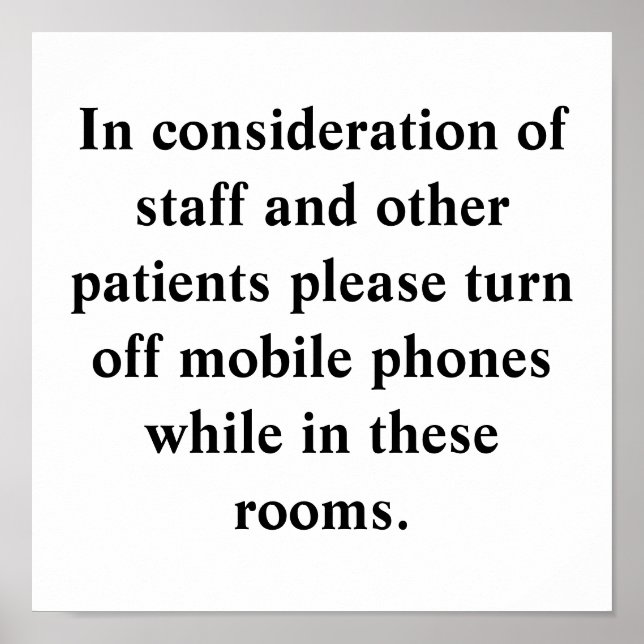 Affiche Veuillez désactiver les téléphones portables (Devant)