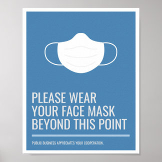 Affiche Veuillez Porter Votre Masque Visage