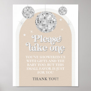 Affiche Veuillez prendre une faveur Sign Disco Ball Baby s