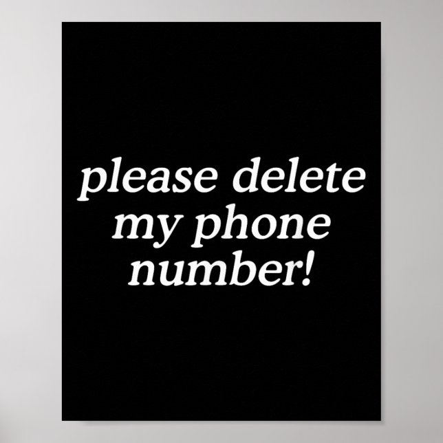 Affiche Veuillez Supprimer Mon Numéro De Téléphone Devis D (Devant)
