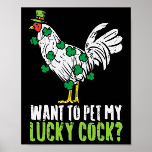 Affiche Veux Caresser Mon Cadeau Drôle de Saint-Patrick po