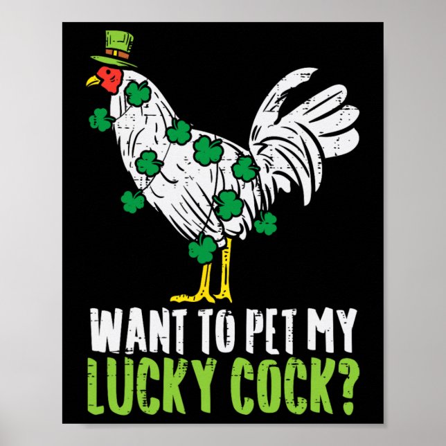 Affiche Veux Caresser Mon Cadeau Drôle de Saint-Patrick po (Devant)