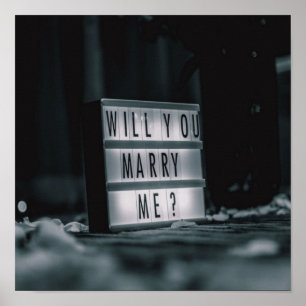 Affiche Veux-Tu M'Épouser ? Proposition de mariage romanti