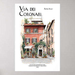 Affiche Via dei Coronari Rome Italie Street Art