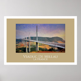 Affiche Viaduc de Millau, France