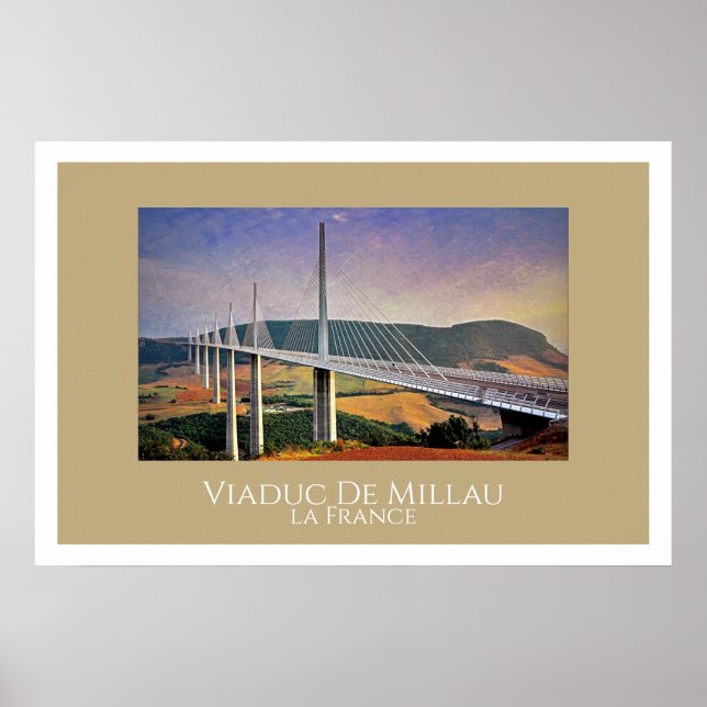 Affiche Viaduc de Millau, France (Devant)