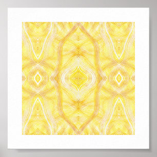 Affiche Viaduc Jaune Clair Art Abstrait Aquarelle