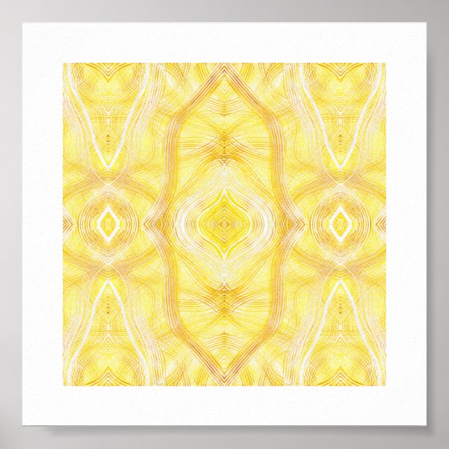 Affiche Viaduc Jaune Clair Art Abstrait Aquarelle (Devant)