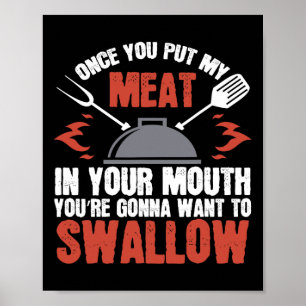 Affiche Viande Cadeau Adulte Sale Dans Votre Bouche Barbec