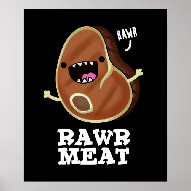 Affiche Viande de rivière Funny Raw Viande de tourbière Pu (Devant)