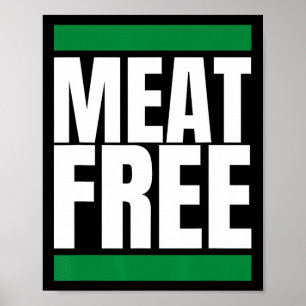 Affiche Viande libre Vegan Bodybuilding Vegan Strand Edge